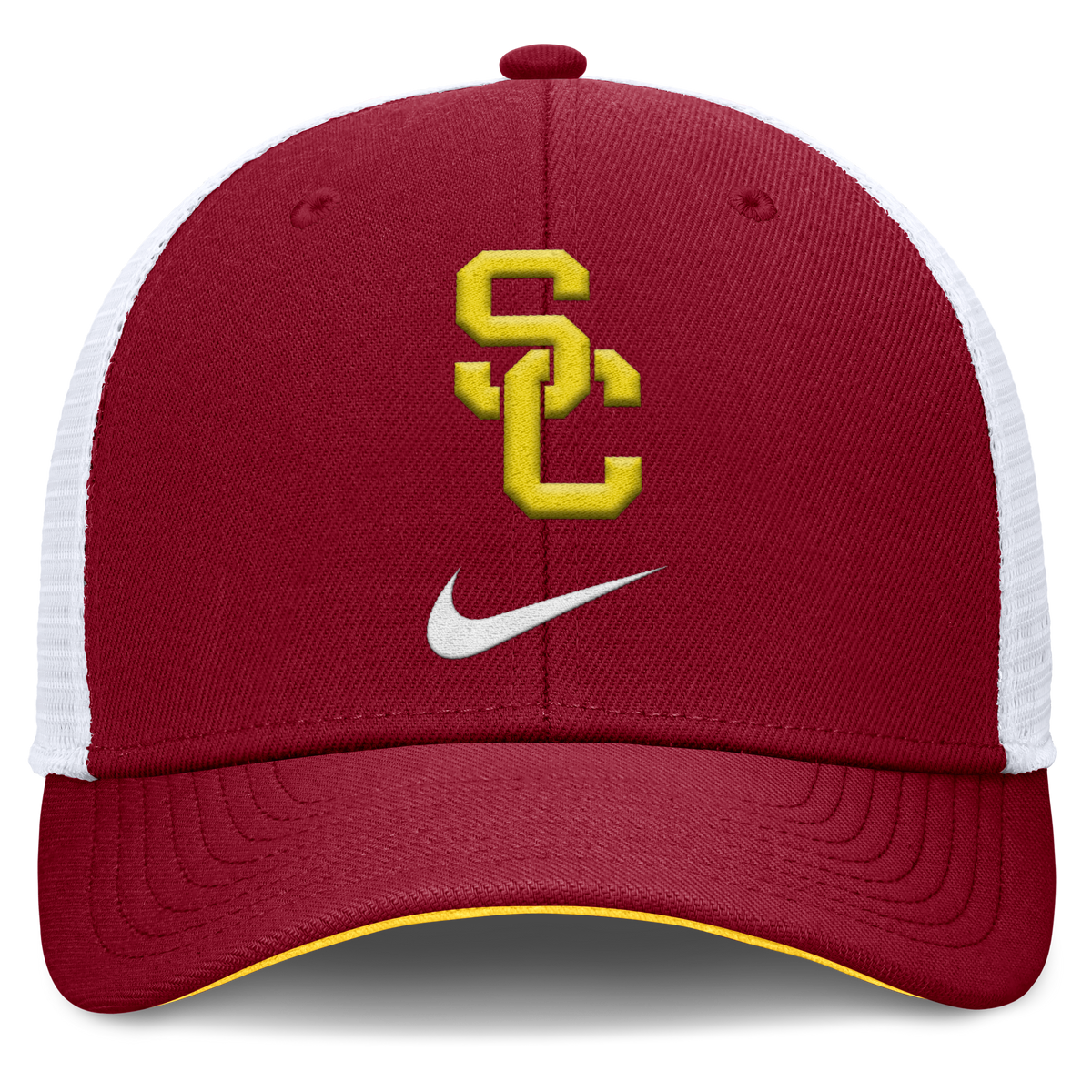 USC Trojans Nike Dri Fit Rise Primetime Structured Adjustable Trucker Hat product image 2, provided for visual reference and