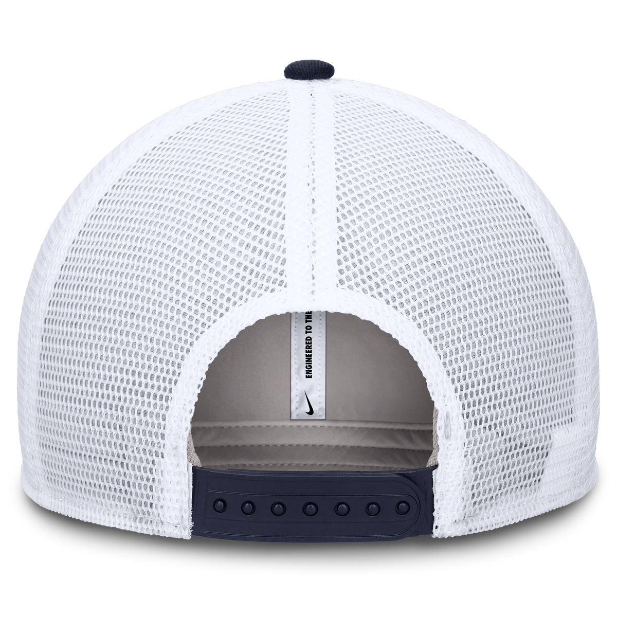 Michigan Wolverines Jumpman Club Navy Mascot Adjustable Snapback Trucker Hat product image 4, provided for visual reference