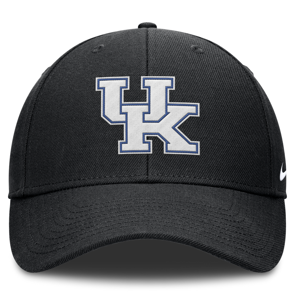 Kentucky Wildcats Nike Black Club Adjustable Hat product image 2, provided for visual reference and product detail review