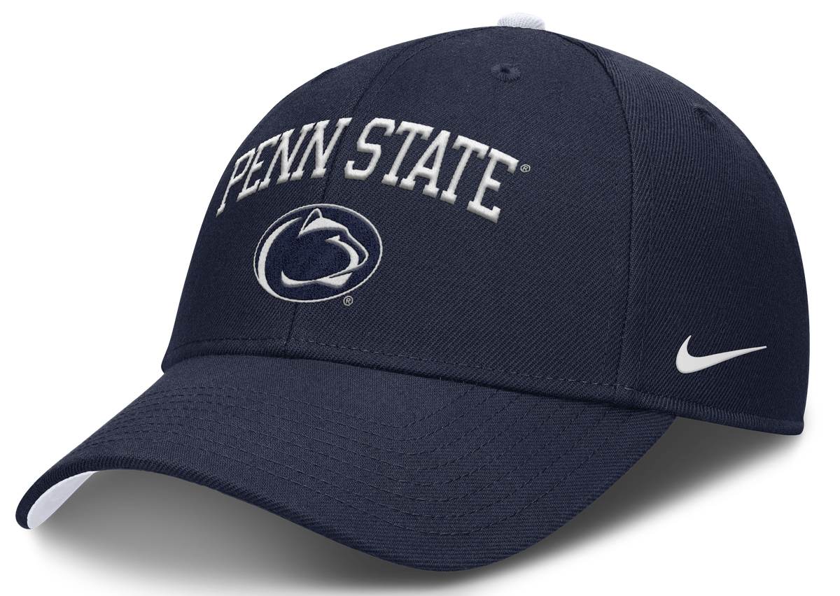 Penn State Nittany Lions Nike Club Primetime Navy Adjustable Hat product image 1, provided for visual reference and product