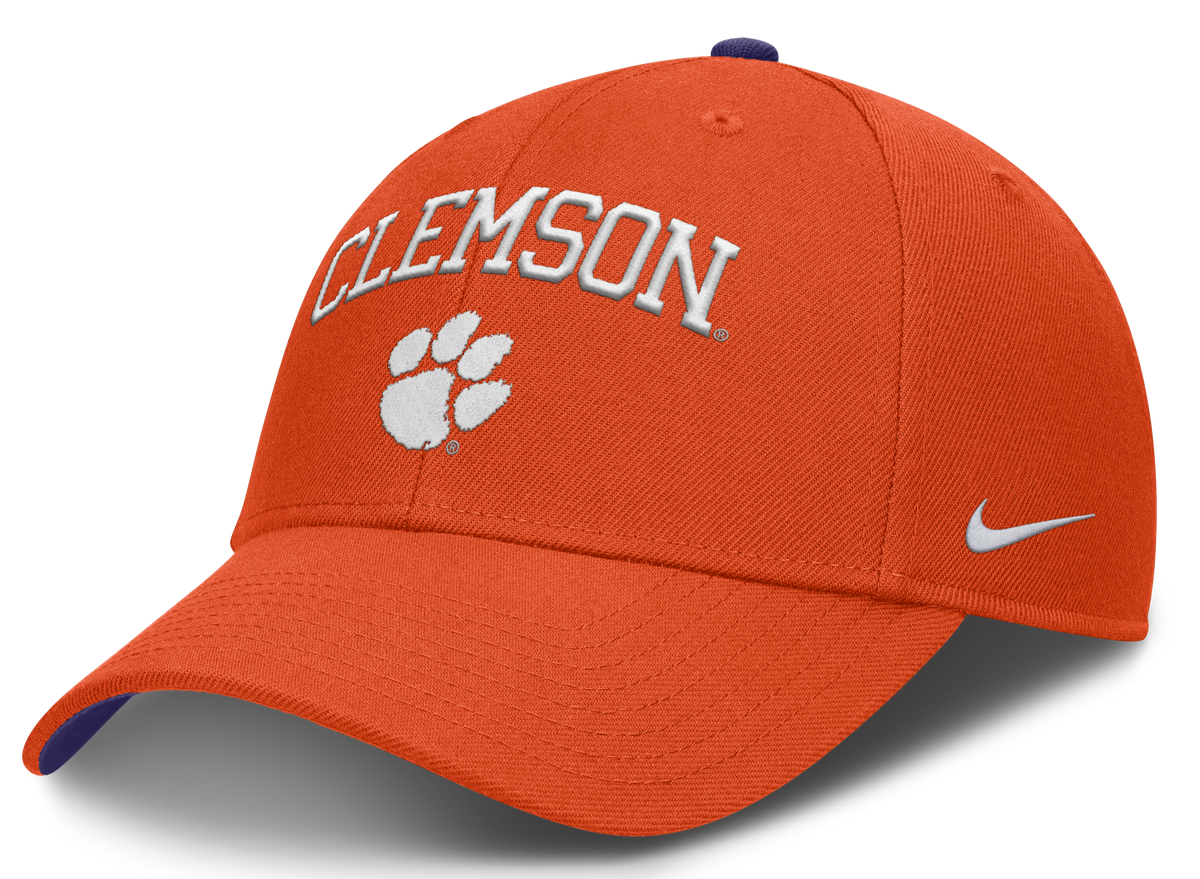 Clemson Tigers Nike Club Primetime Orange Adjustable Hat product image 1, provided for visual reference and product detail