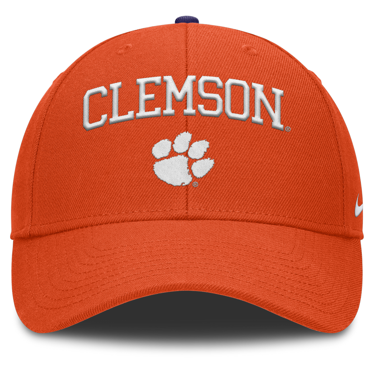 Clemson Tigers Nike Club Primetime Orange Adjustable Hat product image 2, provided for visual reference and product detail
