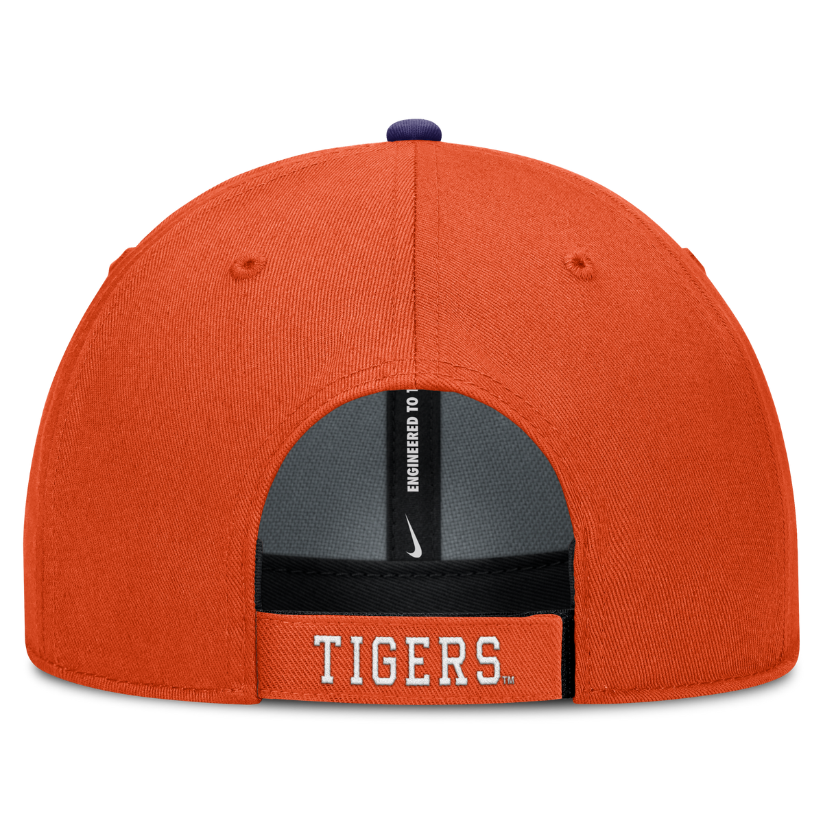 Clemson Tigers Nike Club Primetime Orange Adjustable Hat product image 4, provided for visual reference and product detail