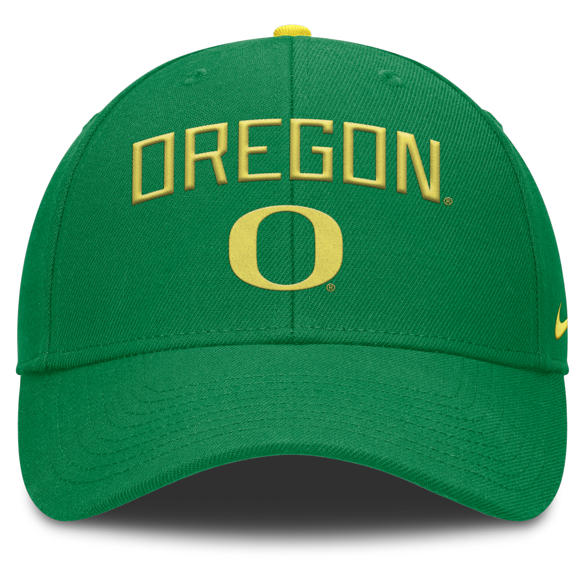Oregon Ducks Nike Club Primetime Apple Green Adjustable Hat product image 2, provided for visual reference and product