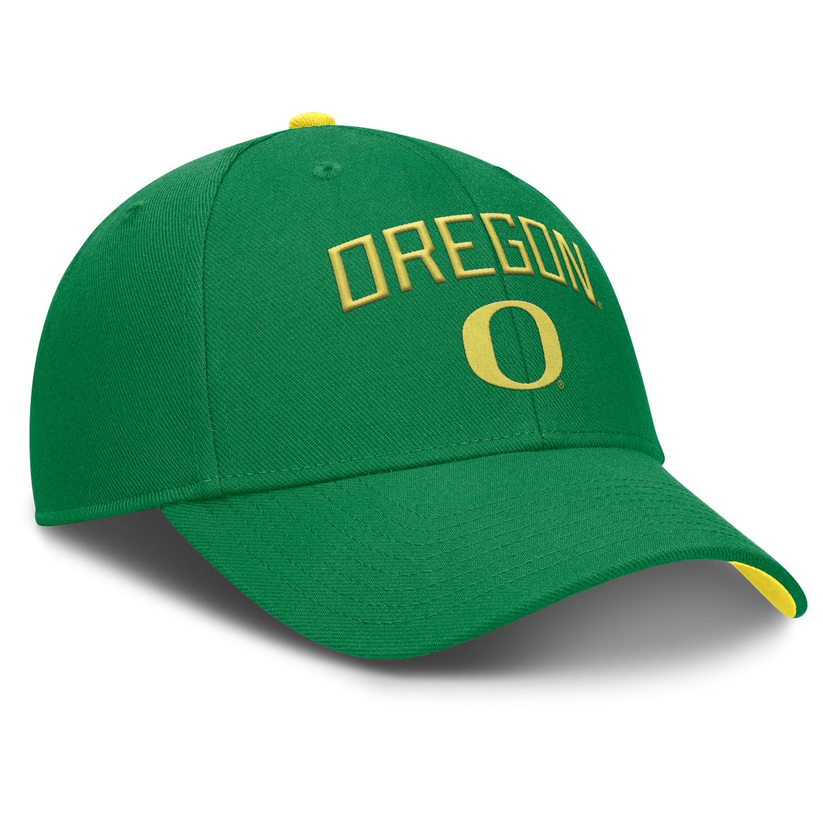 Oregon Ducks Nike Club Primetime Apple Green Adjustable Hat product image 3, provided for visual reference and product