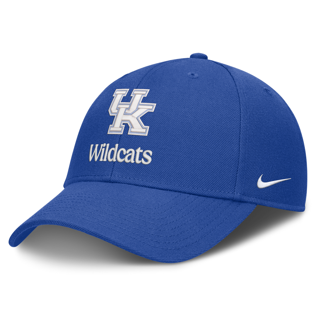 Kentucky Wildcats Nike Primetime Rise Adjustable Hat -Blue product image 1, provided for visual reference and product detail