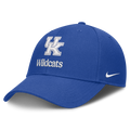 Kentucky Wildcats Nike Primetime Rise Adjustable Hat -Blue product image 1, provided for visual reference and product detail