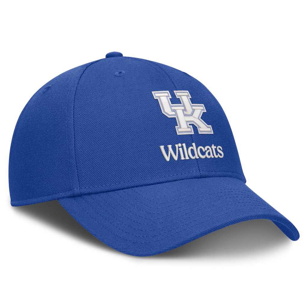 Kentucky Wildcats Nike Primetime Rise Adjustable Hat -Blue product image 3, provided for visual reference and product detail