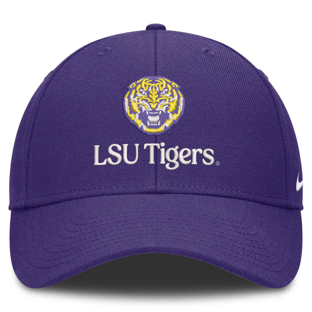 LSU Tigers Nike Primetime Rise Adjustable Hat -Purple product image 2, provided for visual reference and product detail