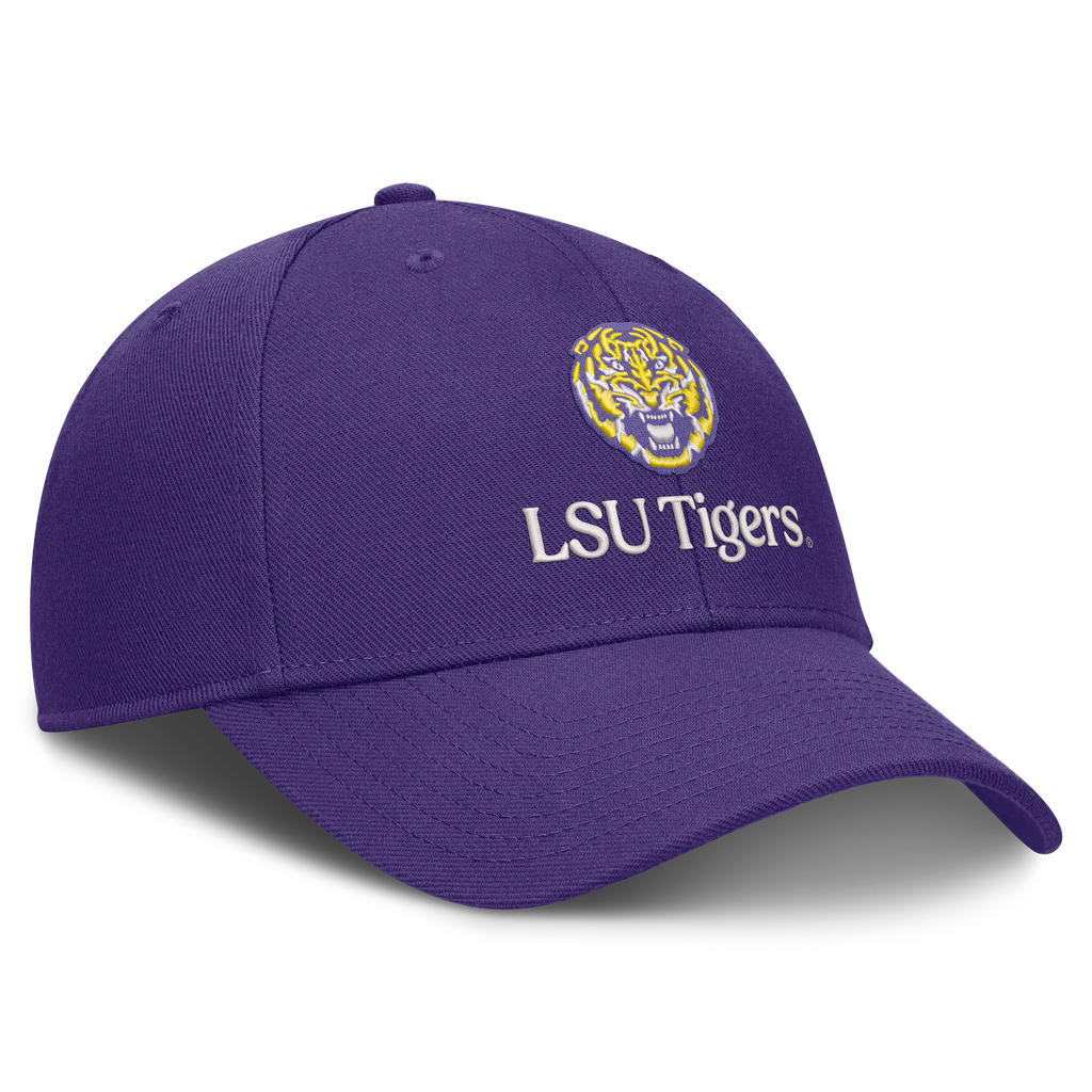 LSU Tigers Nike Primetime Rise Adjustable Hat -Purple product image 3, provided for visual reference and product detail