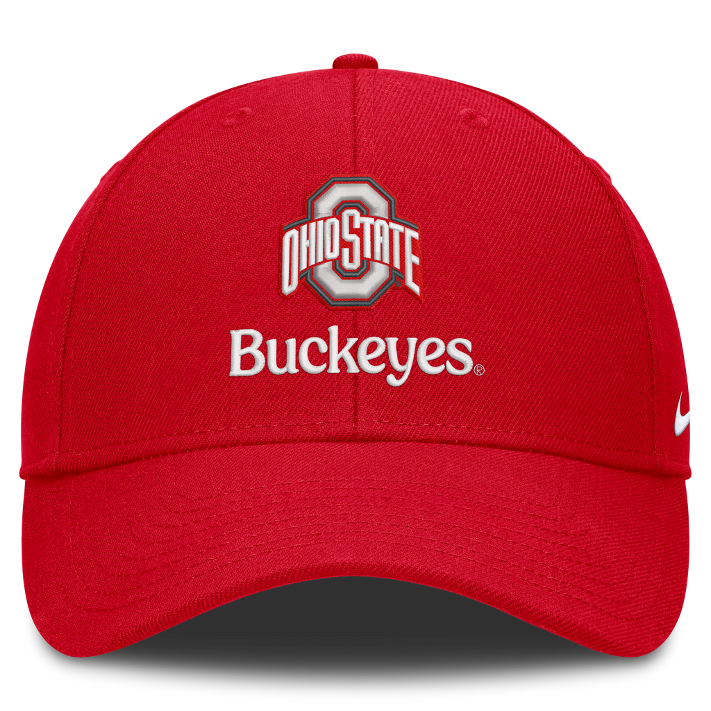 Ohio State Buckeyes Nike Primetime Rise Adjustable Hat -Red product image 2, provided for visual reference and product
