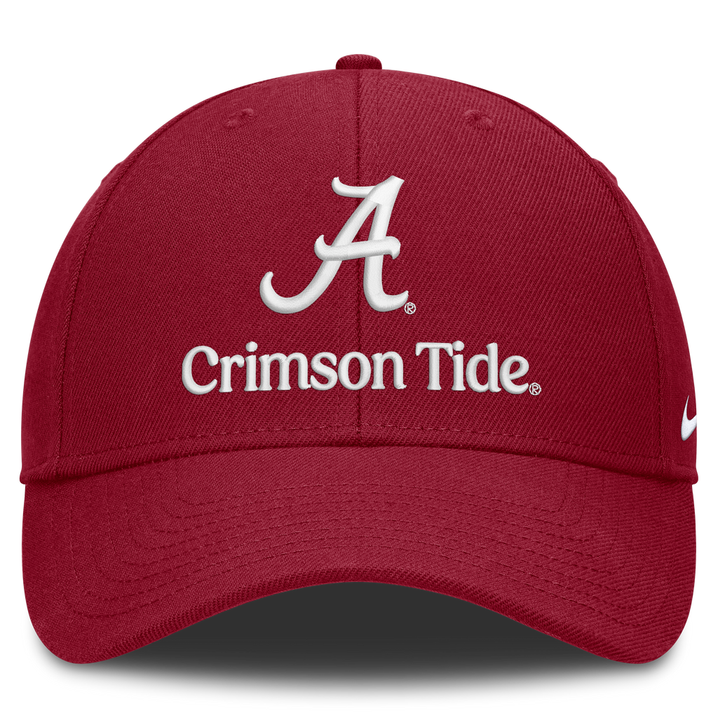 Alabama Crimson Tide Nike Primetime Rise Adjustable Hat -Crimson product image 2, provided for visual reference and product