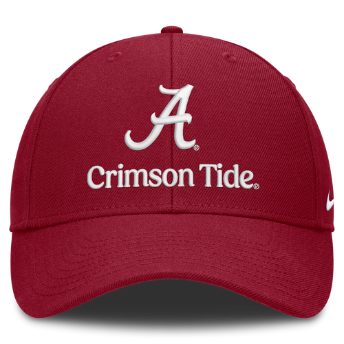 Alabama Crimson Tide Nike Primetime Rise Adjustable Hat -Crimson product image 2, provided for visual reference and product