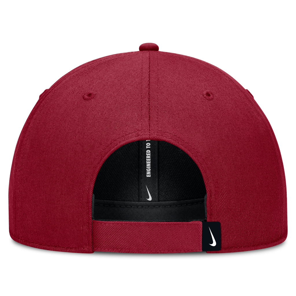 Alabama Crimson Tide Nike Primetime Rise Adjustable Hat -Crimson product image 4, provided for visual reference and product