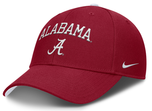 Alabama Crimson Tide Nike Club Primetime Crimson Adjustable Hat product image 1, provided for visual reference and product
