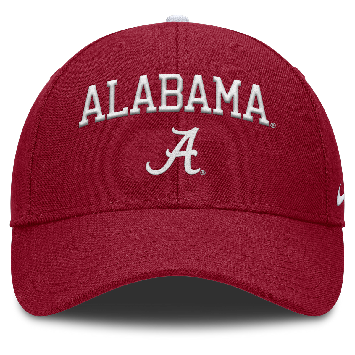 Alabama Crimson Tide Nike Club Primetime Crimson Adjustable Hat product image 2, provided for visual reference and product