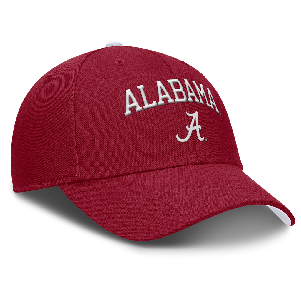 Alabama Crimson Tide Nike Club Primetime Crimson Adjustable Hat product image 3, provided for visual reference and product