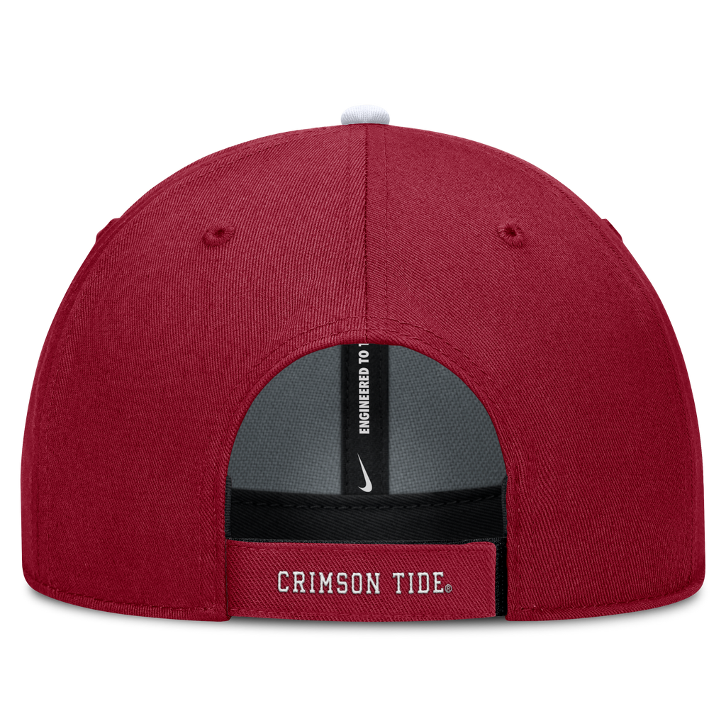 Alabama Crimson Tide Nike Club Primetime Crimson Adjustable Hat product image 4, provided for visual reference and product
