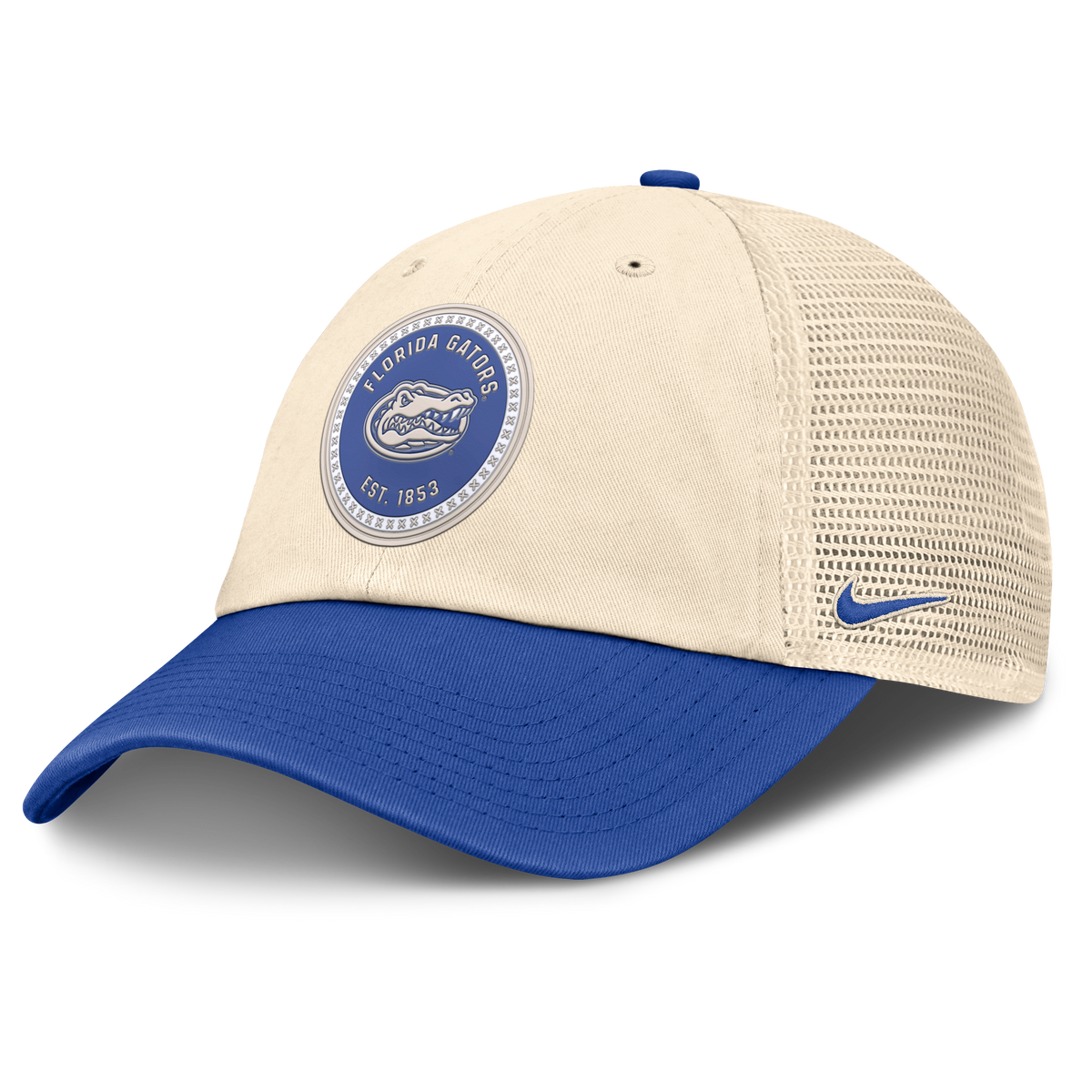 Florida Gators Nike Club Primetime Unstructured Trucker Cap-Natural for Men product image 1, provided for visual reference