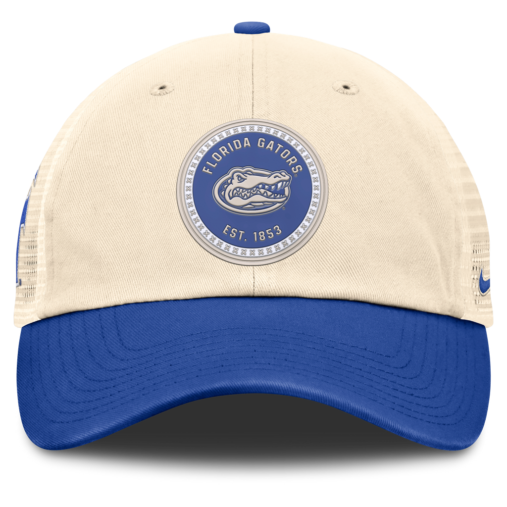 Florida Gators Nike Club Primetime Unstructured Trucker Cap-Natural for Men product image 2, provided for visual reference