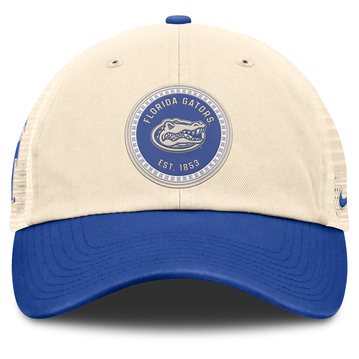 Florida Gators Nike Club Primetime Unstructured Trucker Cap-Natural for Men product image 2, provided for visual reference