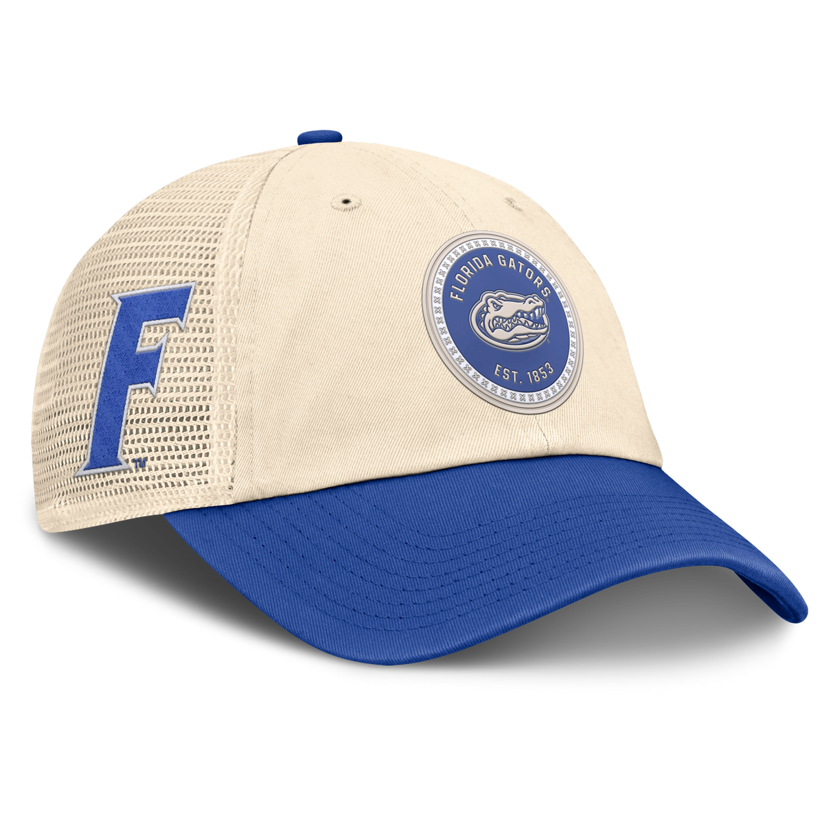 Florida Gators Nike Club Primetime Unstructured Trucker Cap-Natural for Men product image 3, provided for visual reference