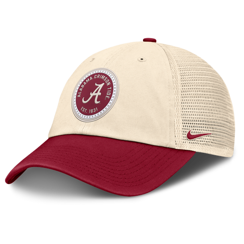 Alabama Crimson Tide Nike Club Primetime Unstructured Trucker Cap-Natural for Men product image 1, provided for visual
