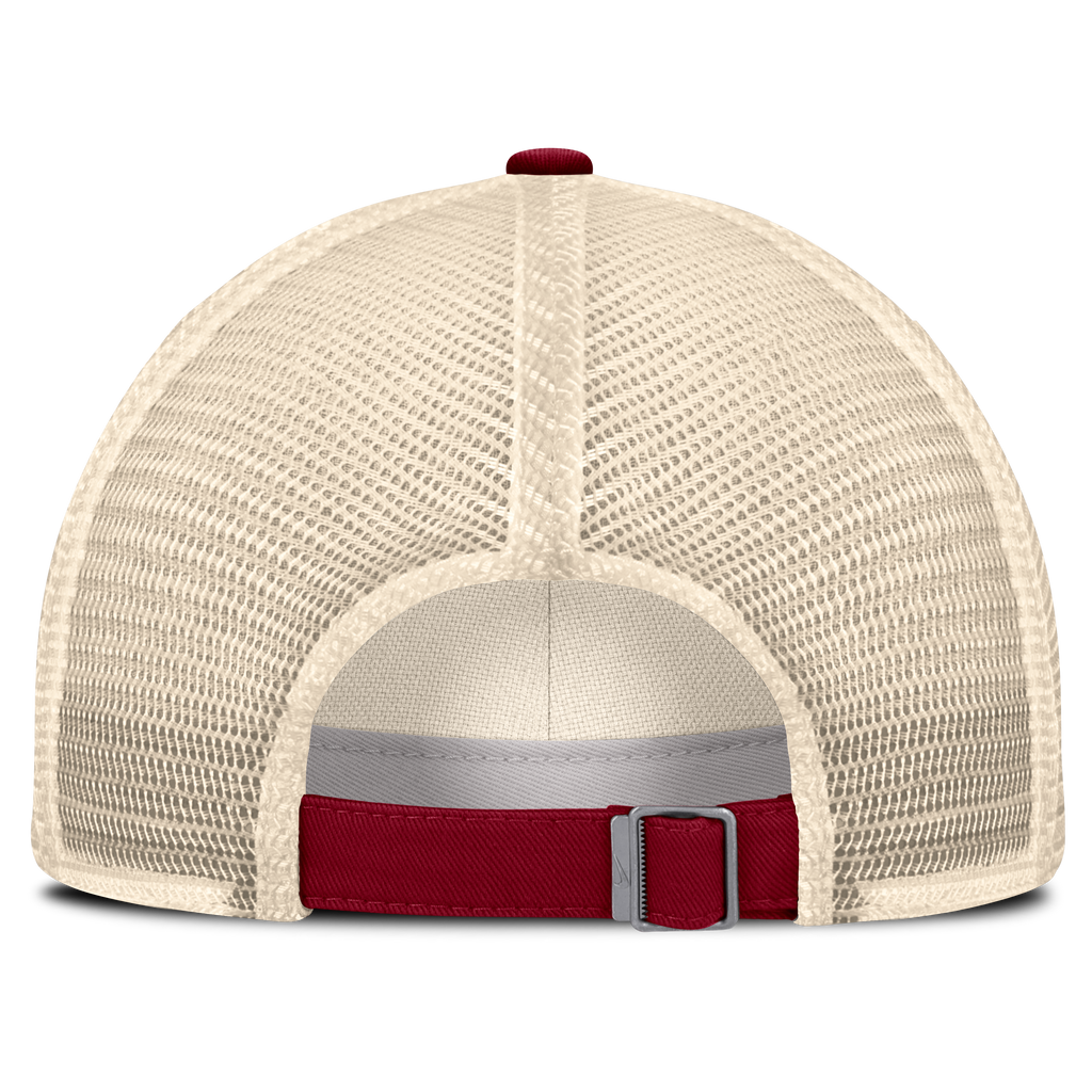 Alabama Crimson Tide Nike Club Primetime Unstructured Trucker Cap-Natural for Men product image 4, provided for visual