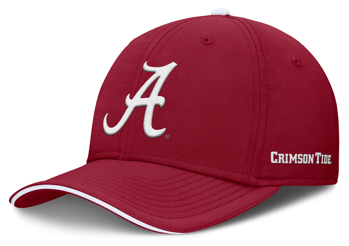 Alabama Crimson Tide Nike Crimson Rise Primetime Flex Hat product image 1, provided for visual reference and product detail