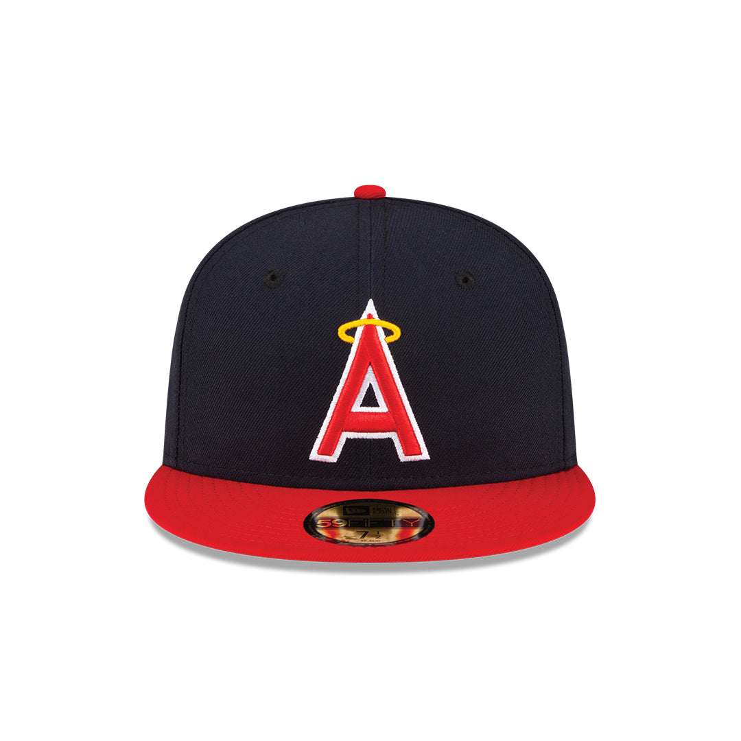 Anaheim Angels New Era Navy/Red Alternate On-Field 59FIFTY Fitted Hat for Men product image 2, provided for visual reference