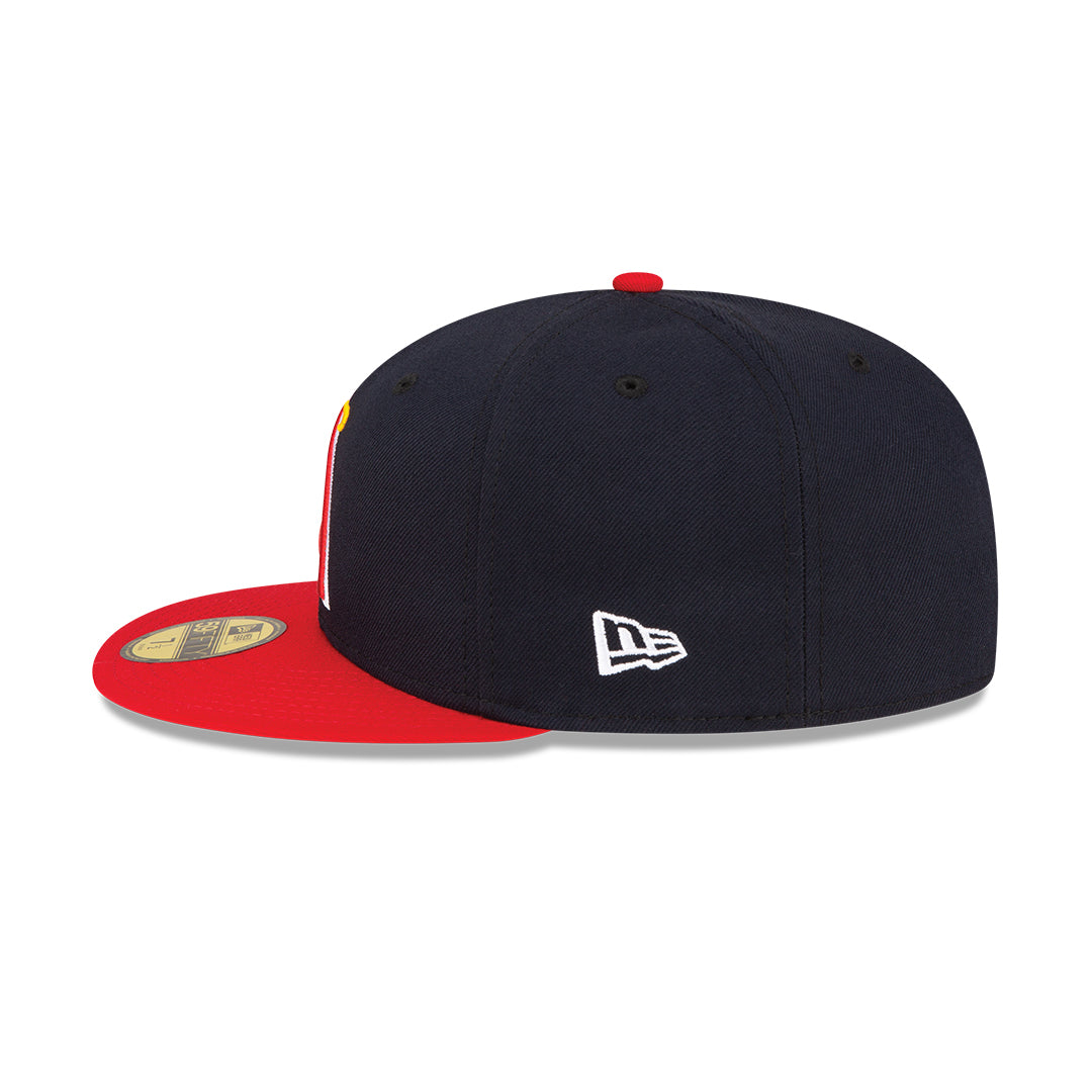 Anaheim Angels New Era Navy/Red Alternate On-Field 59FIFTY Fitted Hat for Men product image 4, provided for visual reference