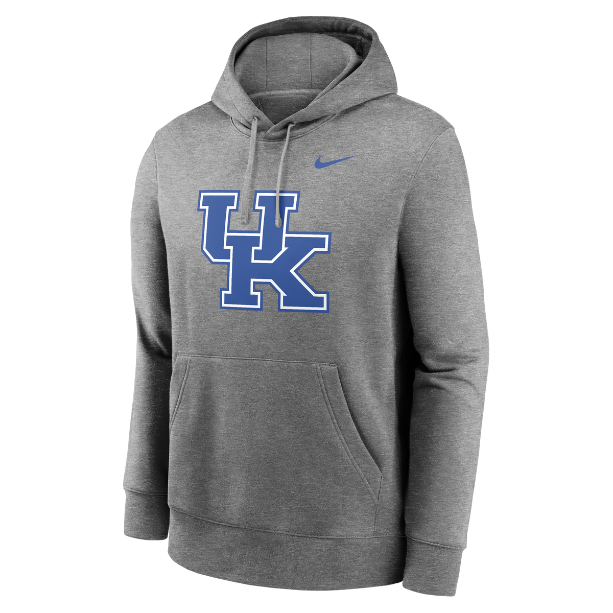 Kentucky Wildcats Nike Gray Primary Logo Fleece Hoodie for Men product image 2, provided for visual reference and product