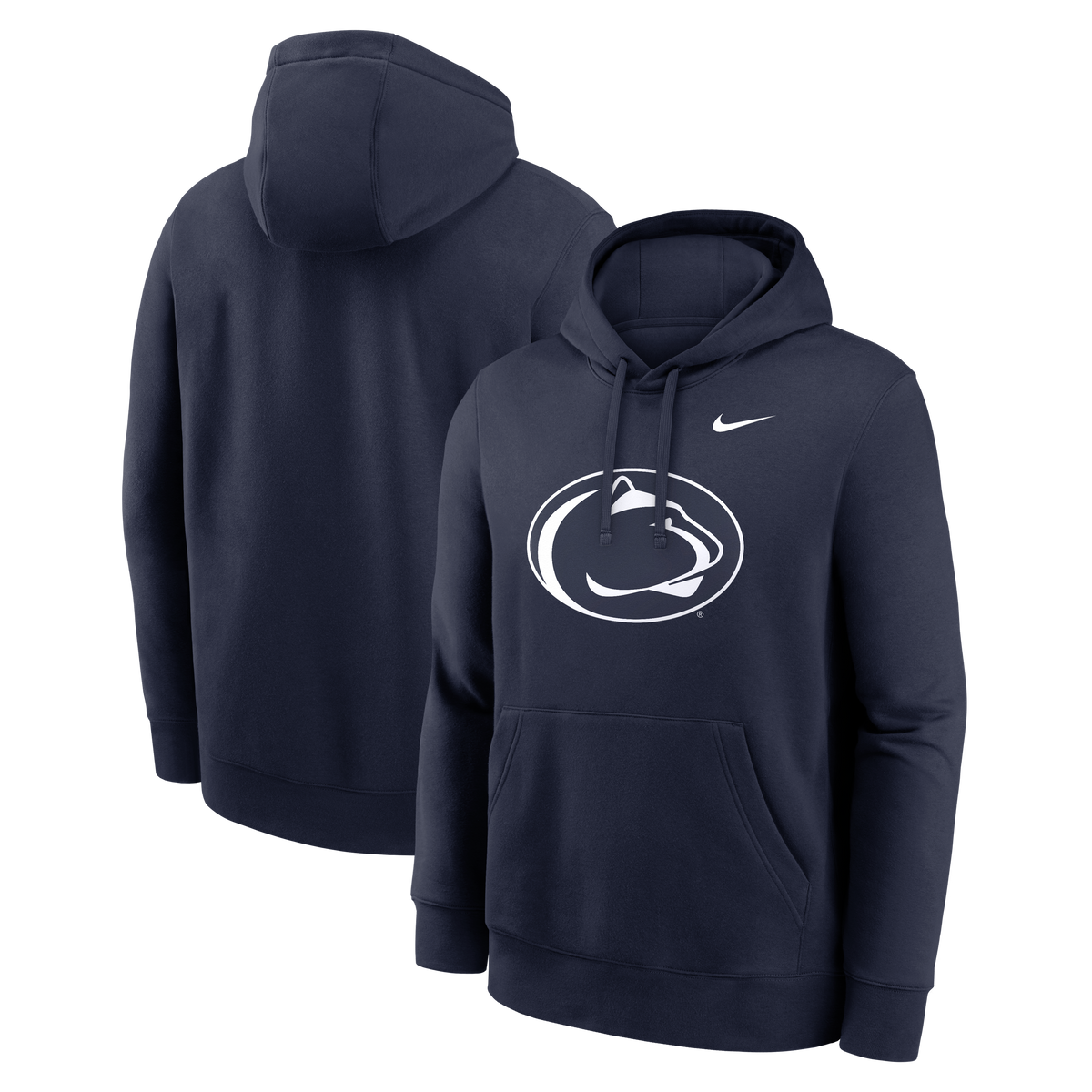 Penn State Nittany Lions Nike Navy Primary Logo Fleece Hoodie for Men product image 1, provided for visual reference and