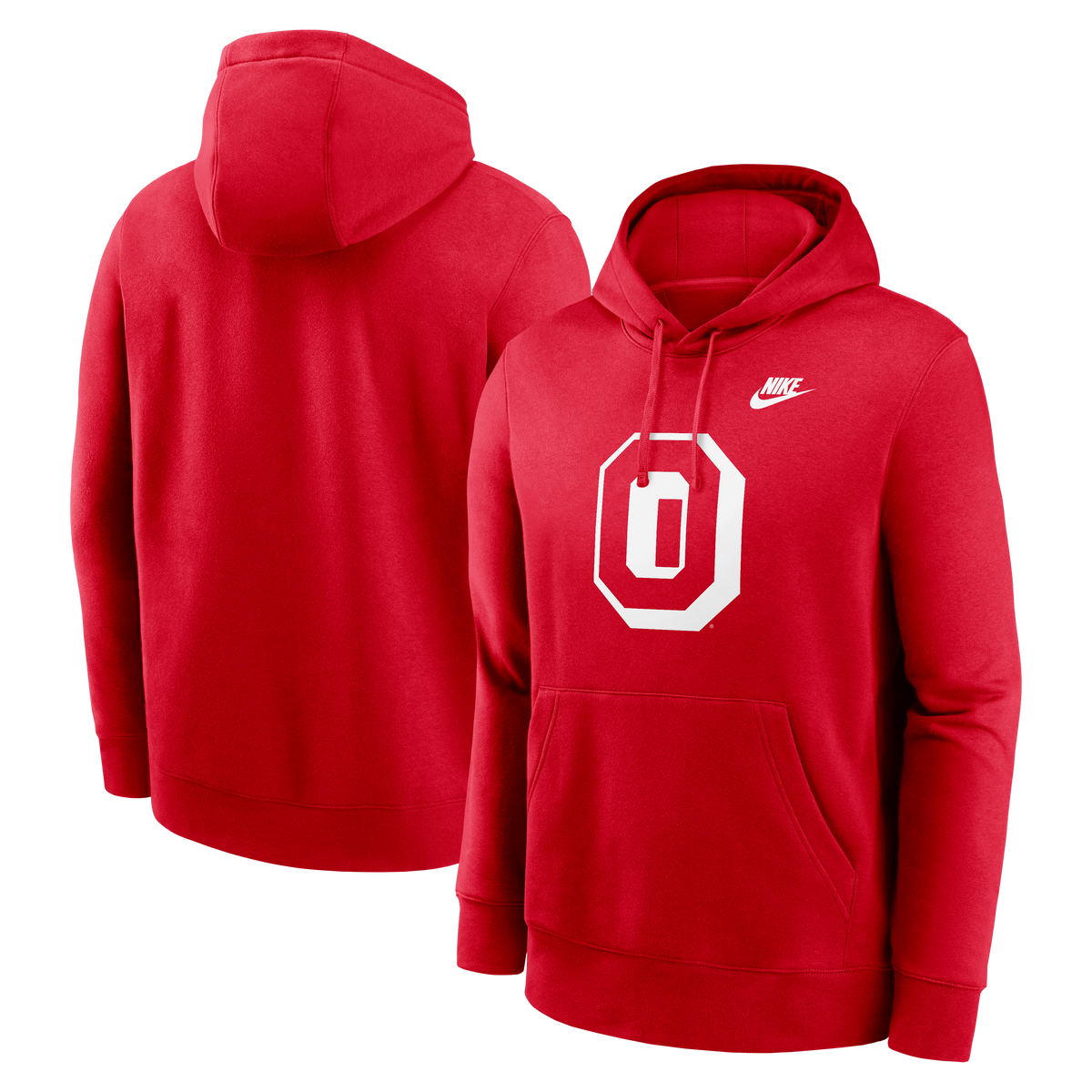 Ohio State Buckeyes Nike Scarlet Legacy Primary Logo Fleece Hoodie for Men product image 1, provided for visual reference