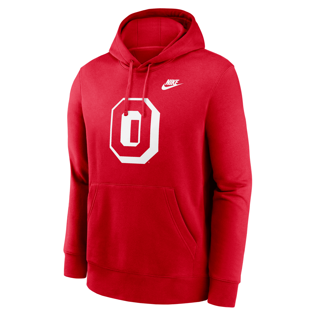 Ohio State Buckeyes Nike Scarlet Legacy Primary Logo Fleece Hoodie for Men product image 2, provided for visual reference