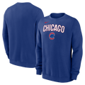 Chicago Cubs Nike Royal Blue Crewneck Sweatshirt for Men product image 1, provided for visual reference and product detail