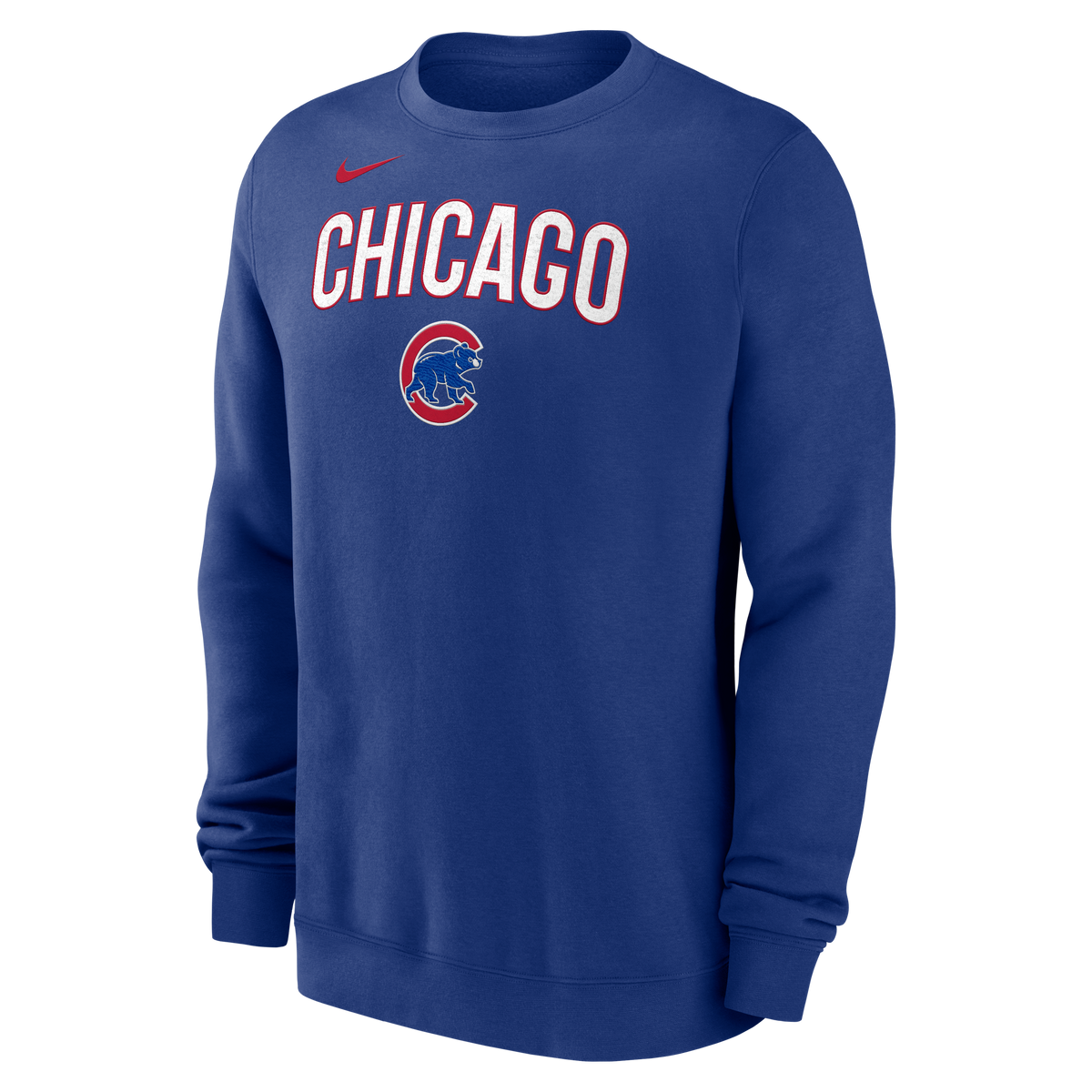 Chicago Cubs Nike Royal Blue Crewneck Sweatshirt for Men product image 2, provided for visual reference and product detail