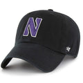 Northwestern Wildcats Black Cleanup Adjustable Hat By '47 brand product image 1, provided for visual reference and product