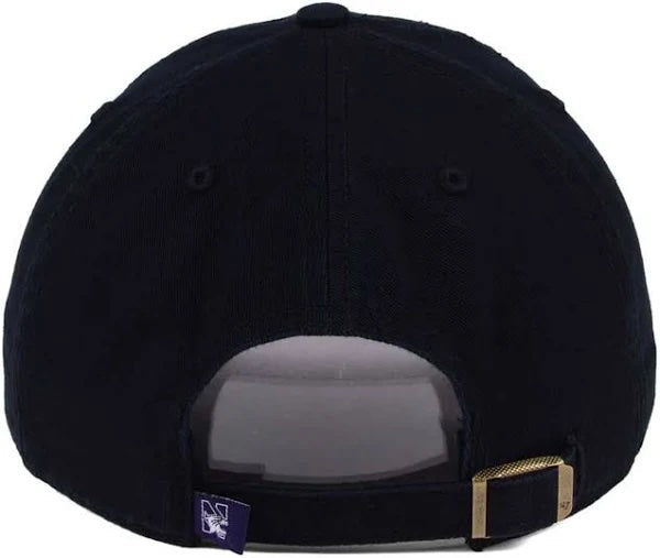 Northwestern Wildcats Black Cleanup Adjustable Hat By '47 brand product image 2, provided for visual reference and product