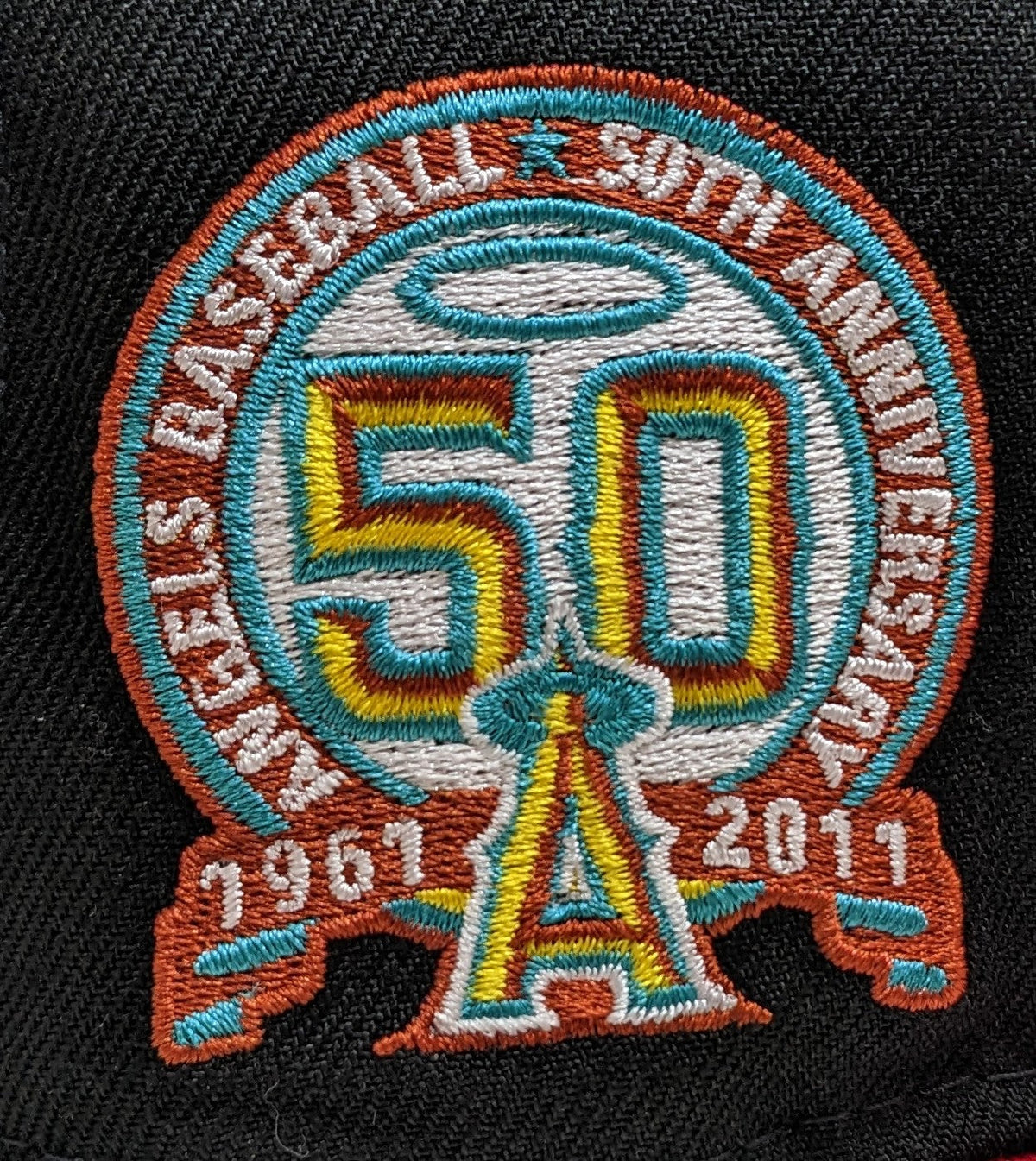 Anaheim Angels New Era 2 Tone Black/Red Guns N Roses Inspired Rock Pack 59FIFTY Fitted Hat product image 7, provided for