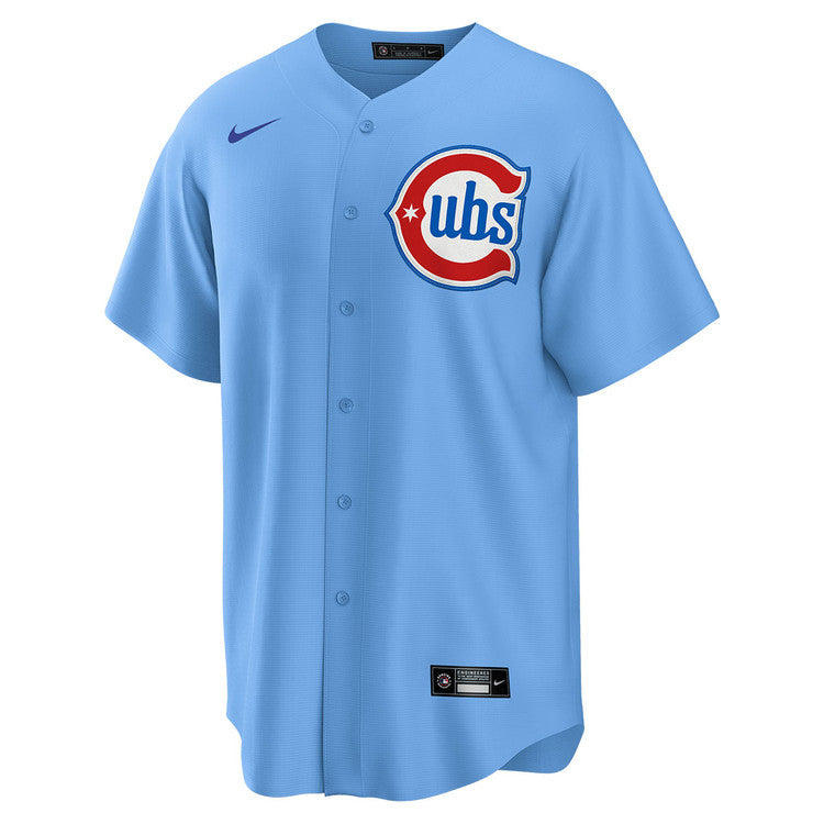NIKE Youth Chicago Cubs Pete Crow-Armstrong Light Blue 2nd Alternate Replica Jersey product image 2, provided for visual