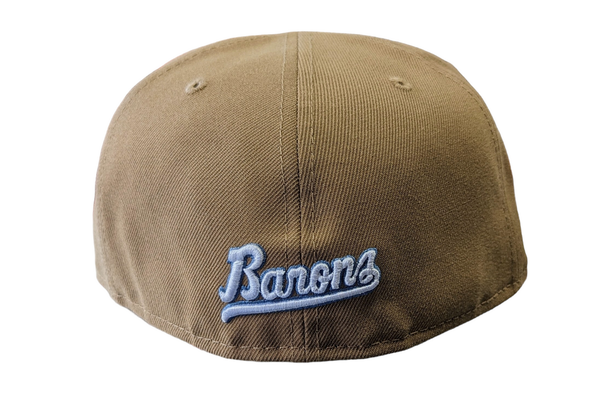 Birmingham Barons "Biff" New Era Southern League Khaki/Black/Olive 59FIFTY Fitted Hat product image 6, provided for visual