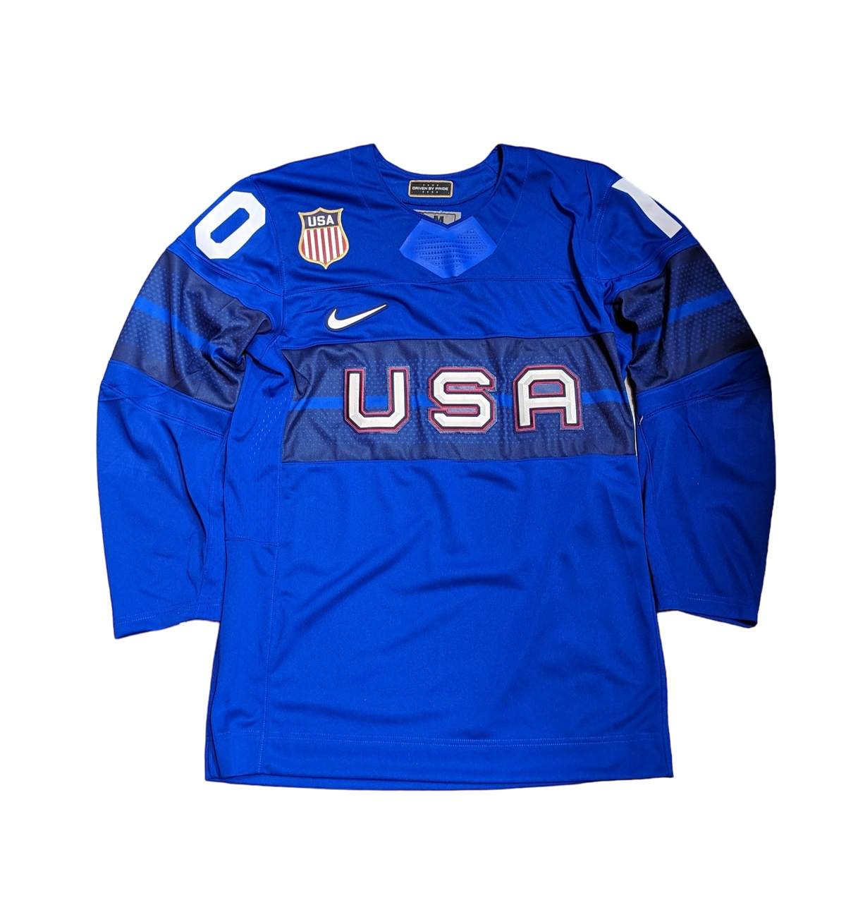 Mens USA Hockey Matty Beniers Nike Olympic Royal Replica Jersey product image 3, provided for visual reference and product