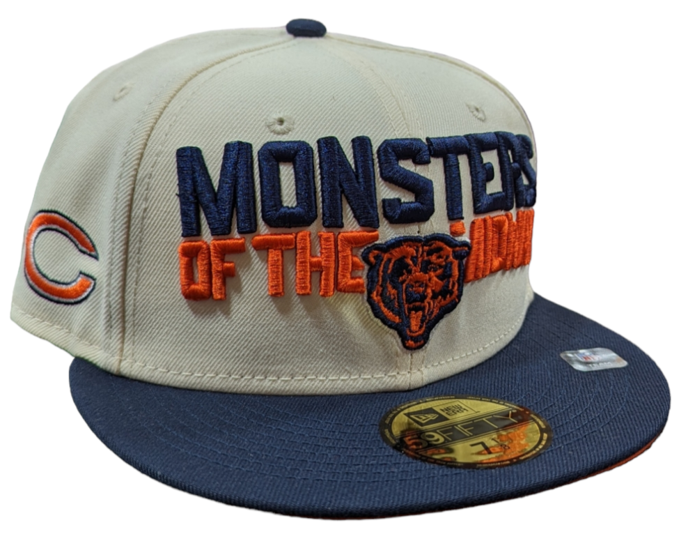 Chicago Bears 2 Tone Cream/Navy Monsters of the Midway New Era 59FIFTY Fitted Hat product image 1, provided for visual