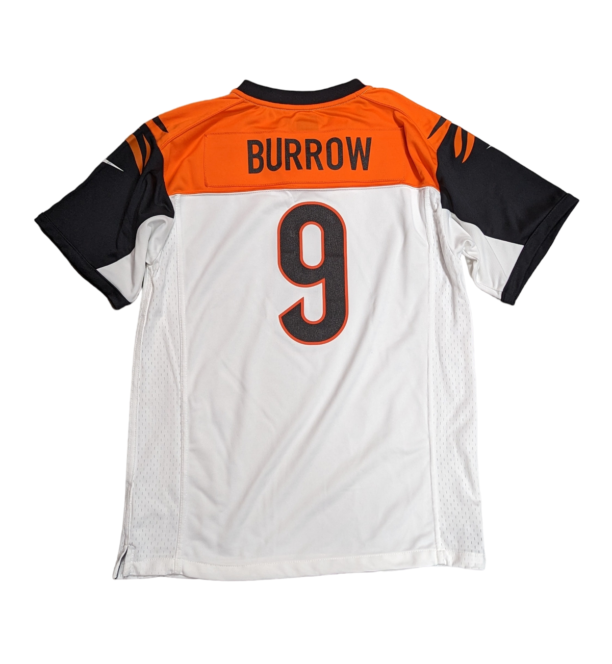 Youth Cincinnati Bengals Joe Burrow Nike Alternate White/Orange Game Jersey product image 3, provided for visual reference