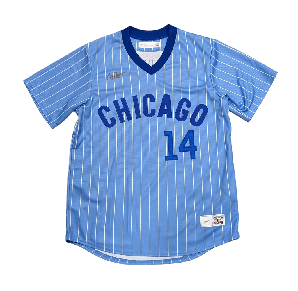 Ernie Banks Chicago Cubs Cooperstown Powder Blue NIKE Replica Jersey for Men product image 2, provided for visual reference