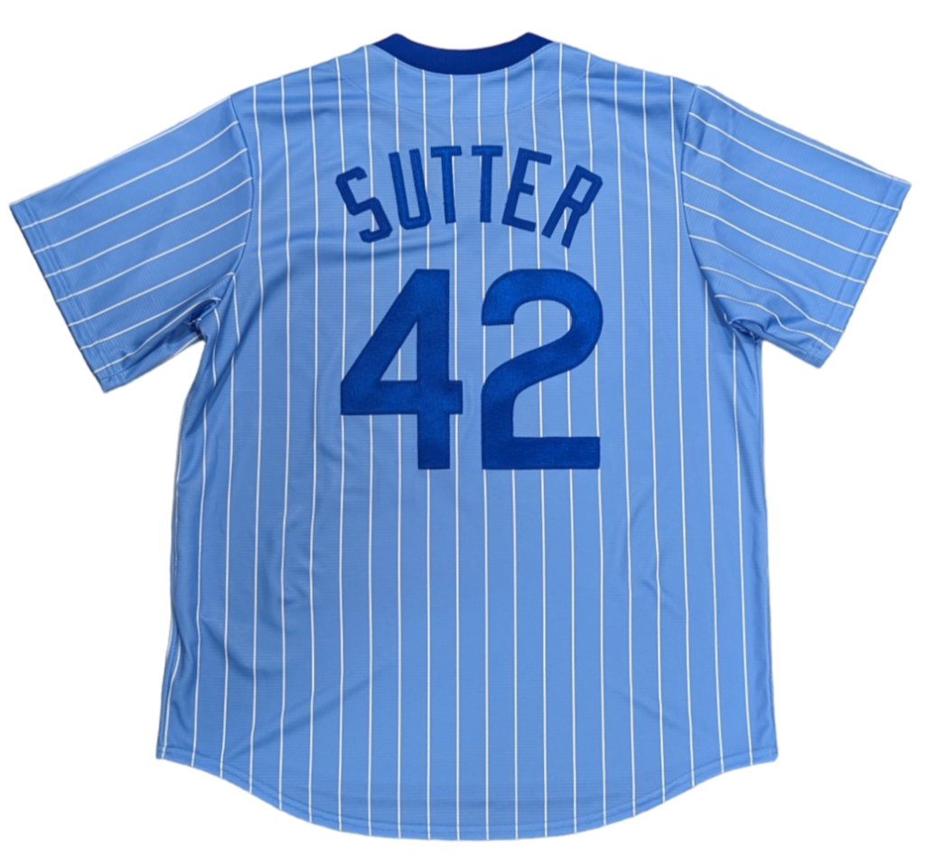 Bruce Sutter Chicago Cubs Cooperstown Powder Blue 1981 NIKE Replica Jersey for Men product image 3, provided for visual