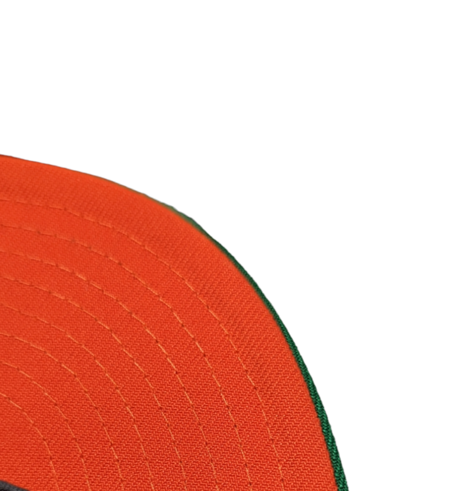 Chicago Cubs New Era Kelly Green/ Orange 59FIFTY Lucky Fitted Hat product image 5, provided for visual reference and product
