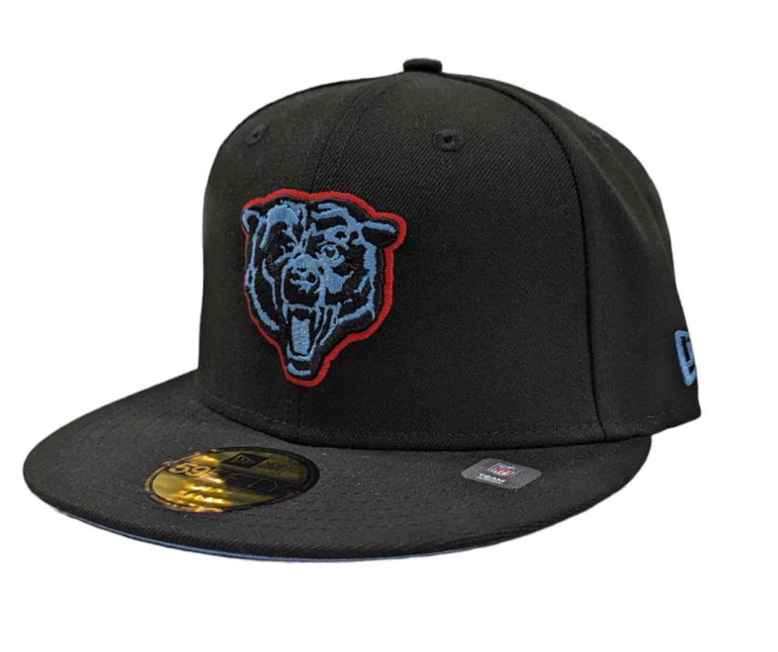Chicago Bears Black/Sky Blue Super Bowl XX New Era 59FIFTY Fitted Hat product image 3, provided for visual reference and