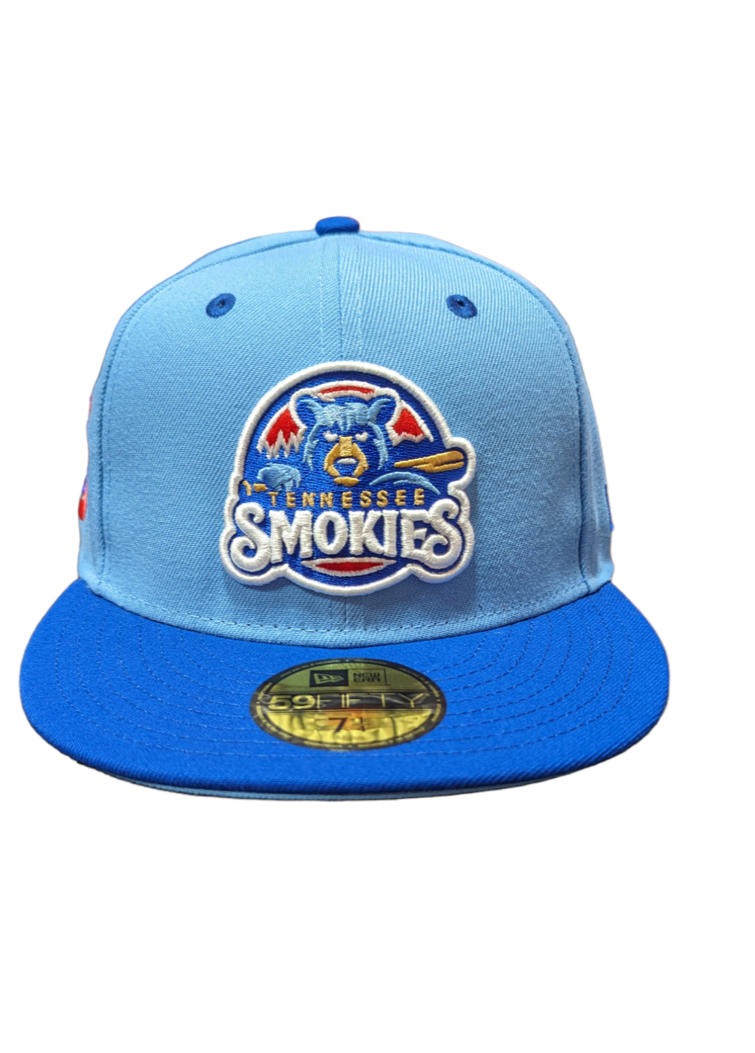 Tennessee Smokies MILB 2 Tone Sky Blue/Royal New Era 59FIFTY Fitted Hat product image 2, provided for visual reference and